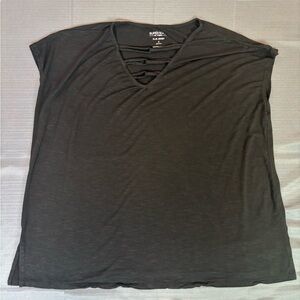 Torrid Supersoft Slub Jersey Strappy V-Neck Top Size 2 Black 2X